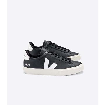 Veja CAMPO CHROMEFREE Low Tops Sneakers Dame Black/White | NO 595HAP